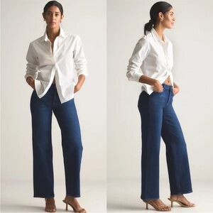 Quince Dark Blue Flare Jeans